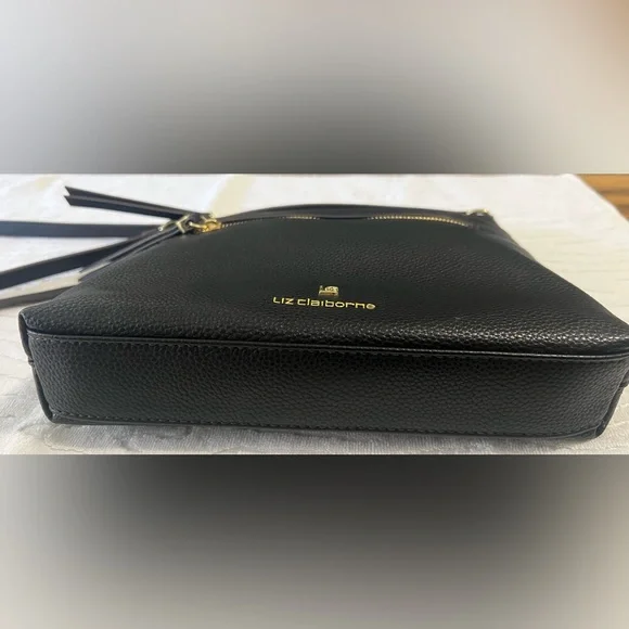 Liz Claiborne Crossbody Handbag Black Faux Pebble Leather
Shoulder Bag - EUC - Picture 5 of 16